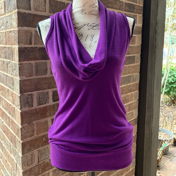 a'gaci Tops - Purple sleeveless cowl neck top. a'gaci Tops - Purple sleeveless cowl neck top.